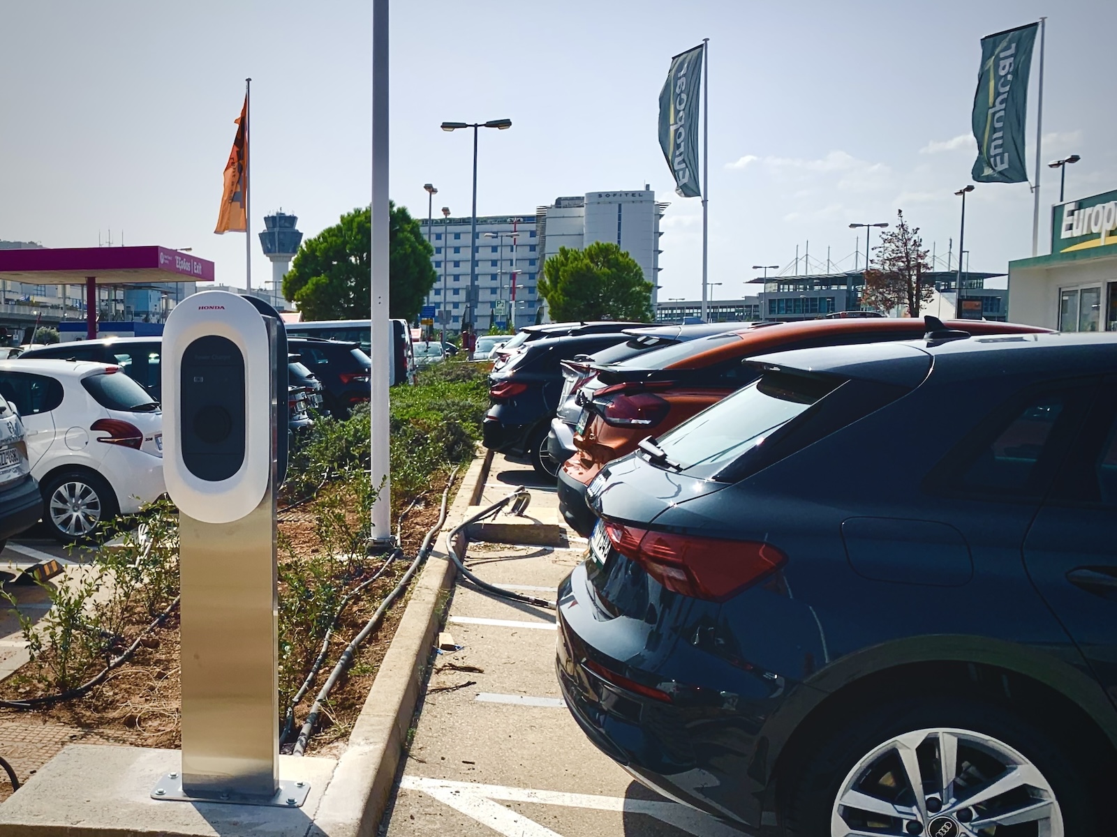 Charging stations at the Athens International Airport